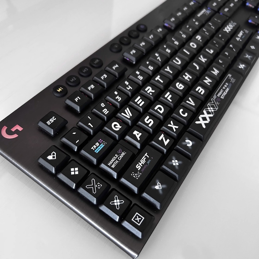 Gaming Keyboard Tkl - ใช้งานร่วมกับคีย์แคป Logitech G913 TKL PBT, คีย์แคปกันลื่นทนทานต่อการสึกหรอสำหรับคีย์บอร์ดเกมมิ่งแบบกลไก