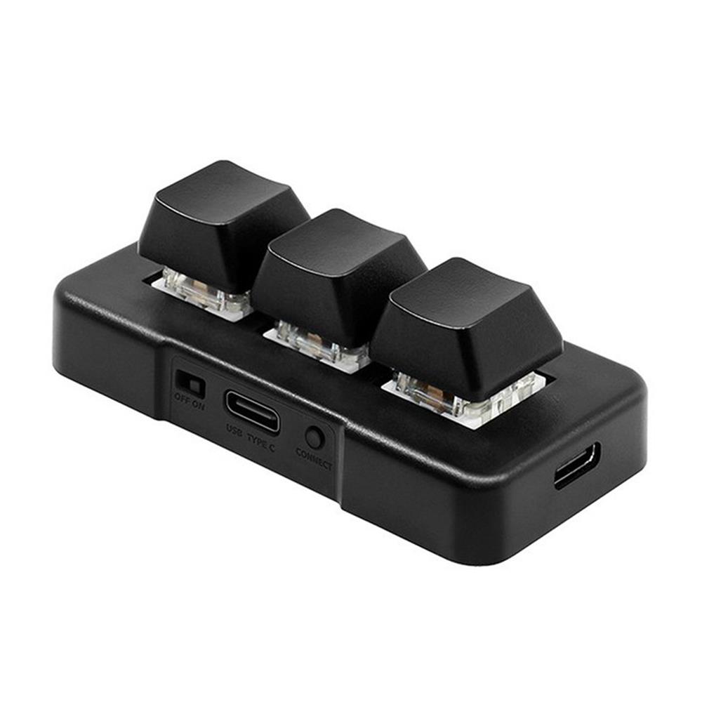 Keyboard Gaming Blue Switch - คีย์บอร์ดขนาดเล็ก MK321-Pro คีย์บอร์ด3ปุ่มปรับแต่งได้พร้อมสวิตช์ USB สีฟ้า +