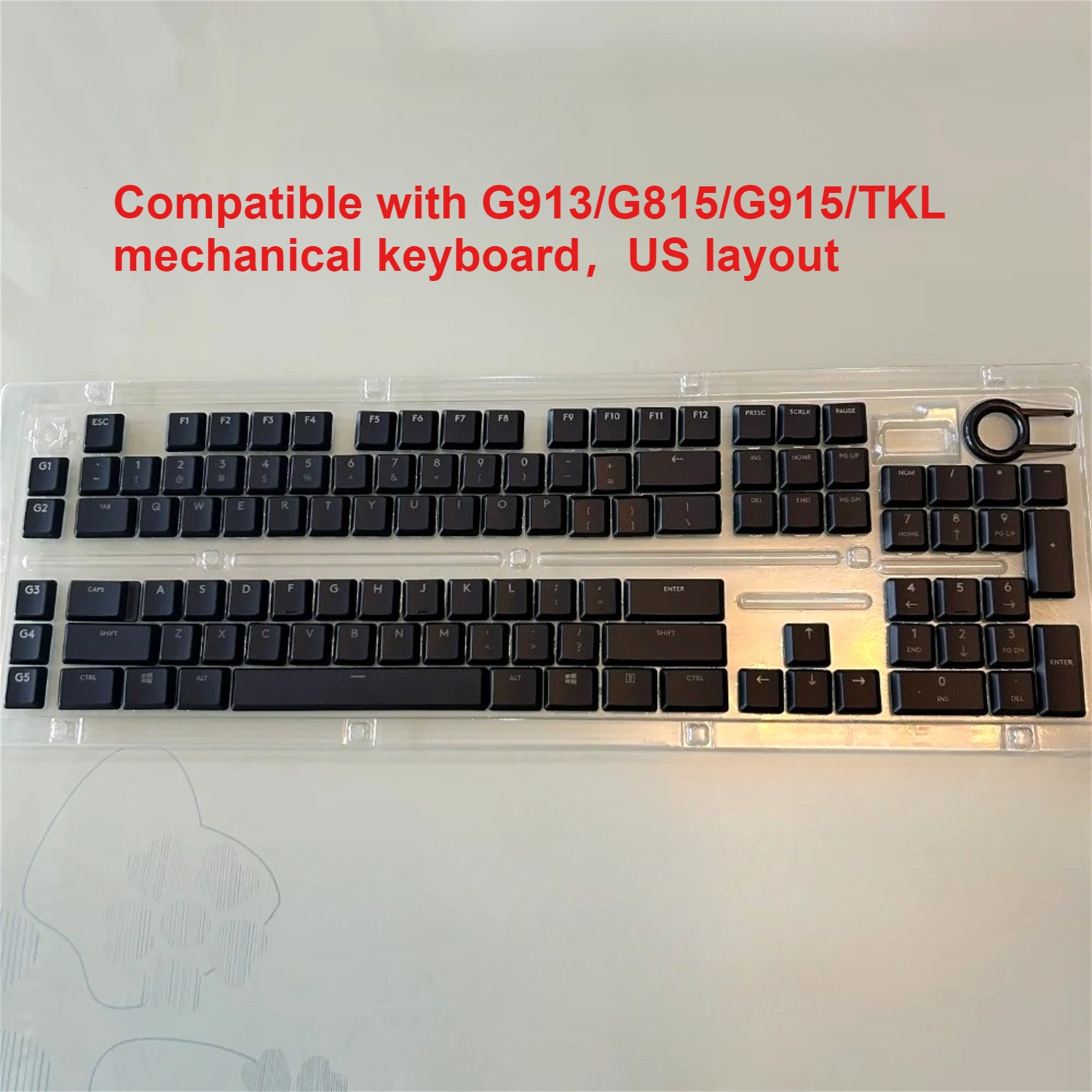 Gaming Keyboard Tkl - ปุ่มกดแกนต่ำแบบโปร่งใสเข้ากันได้กับแป้นพิมพ์เกมมิ่งแบบกลไกโลจิเทค G913/G815/G915/TKL รูปแบบอเมริกัน