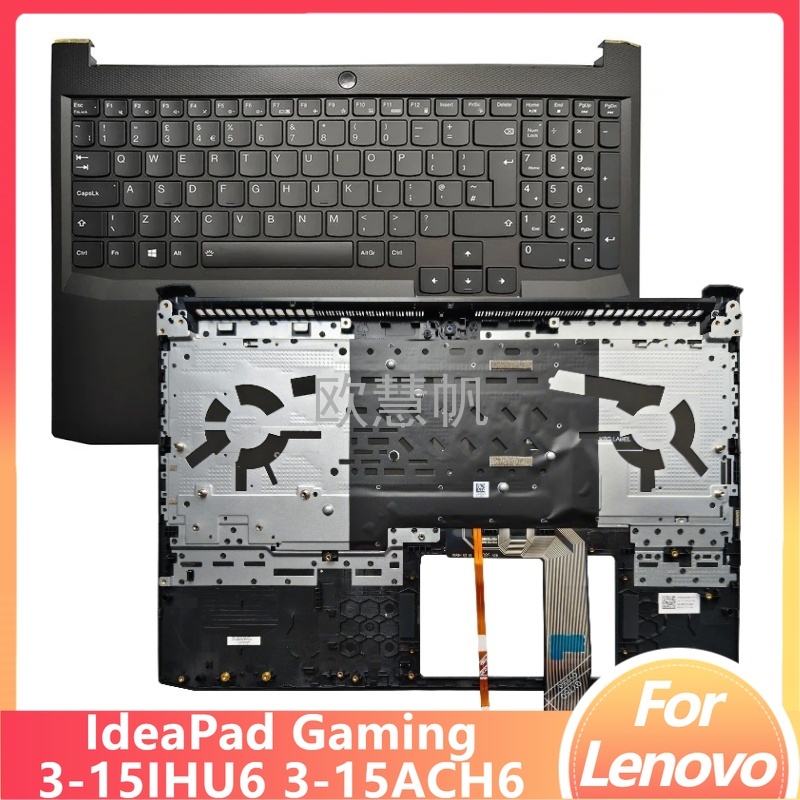 Gaming Keyboard Backlit - ฝาครอบที่วางมือพร้อมคีย์บอร์ดเรืองแสงสำหรับแล็ปท็อป Lenovo IdeaPad Gaming 3-15IHU6 3-15ACH6