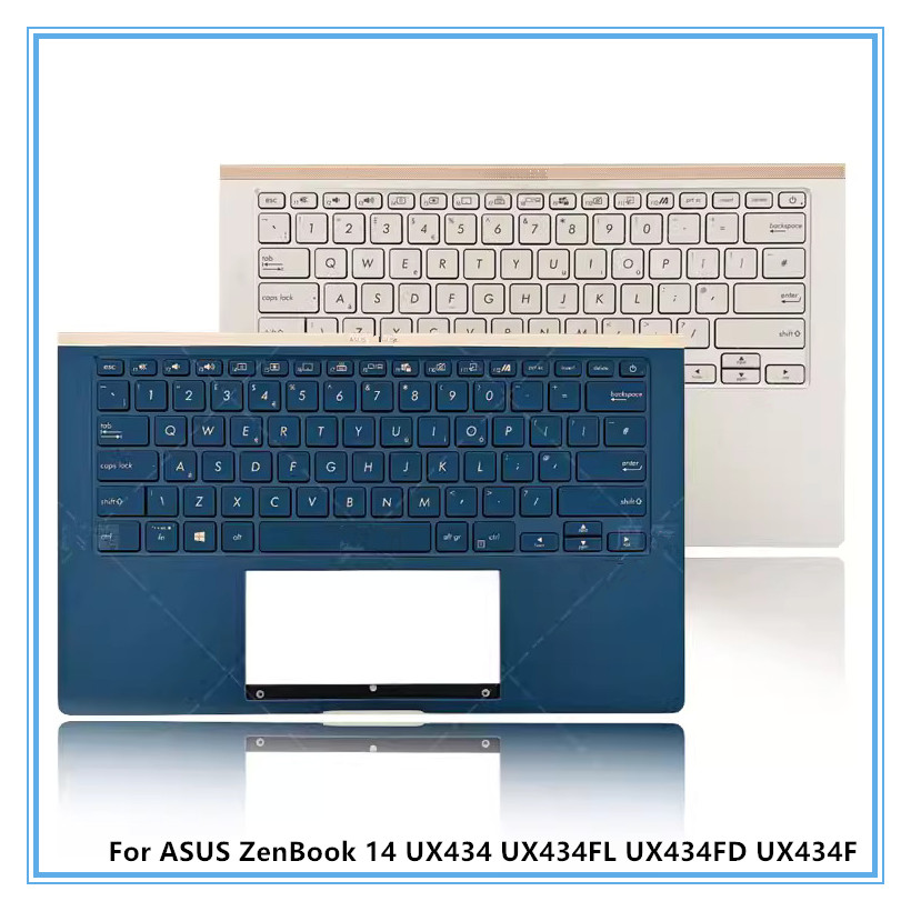 Gaming Keyboard Backlit - ใหม่ที่วางฝ่ามือแป้นพิมพ์ US พร้อมแบ็คไลท์สำหรับเอซุส เซนบุ๊ค 14 UX434