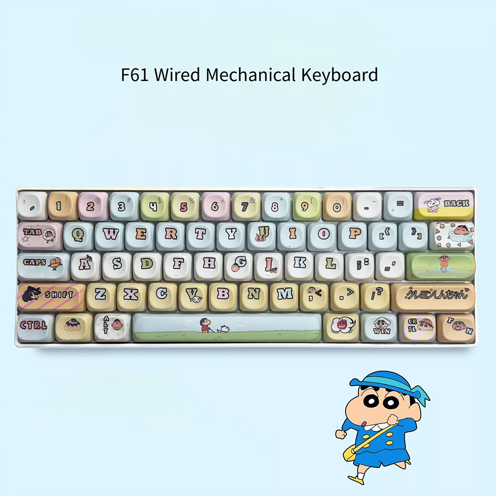 Keyboard Gaming Blue Switch - เครยอน ชินจัง 61 คีย์คีย์บอร์ดแบบกลไก RGB แบ็คไลท์