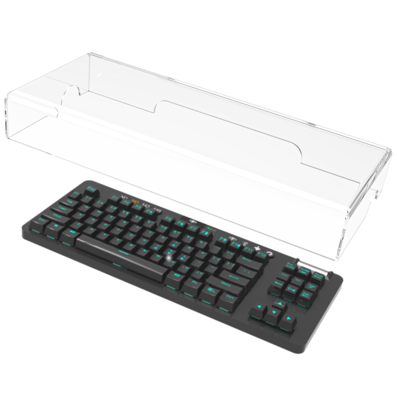 Gaming Keyboard Tkl - Geekria tkl คีย์บอร์ดแบบไร้สาย, ฝาครอบกันฝุ่นคีย์บอร์ดอะคริลิคใสสำหรับ80% ขนาดกะทัดรัด87คีย์แมคคานิคอลสำหรับเล่นเกมไร้สาย