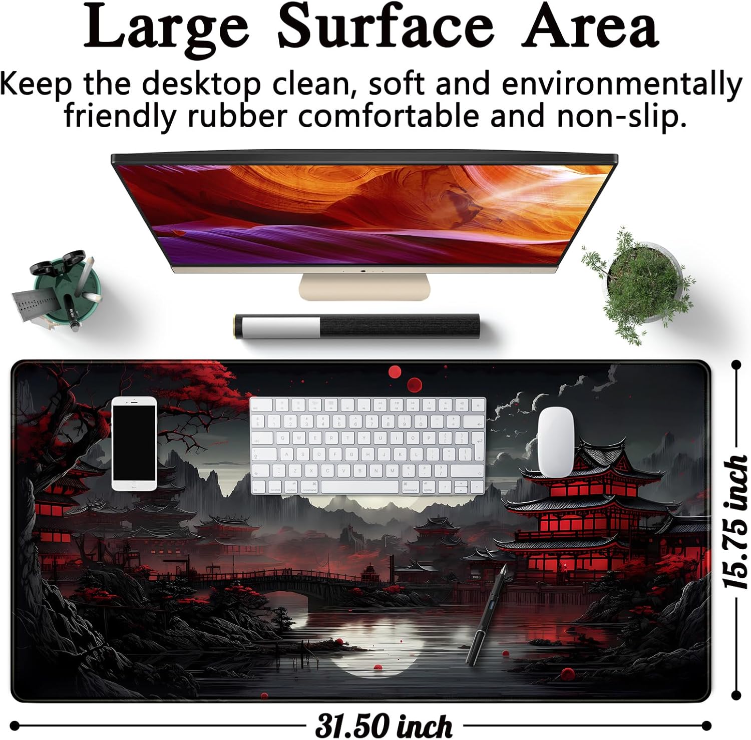 ญี่ปุ่นโต๊ะRiverside Full Moon - Gaming Keyboard Mouse บทวิจารณ์และราคา