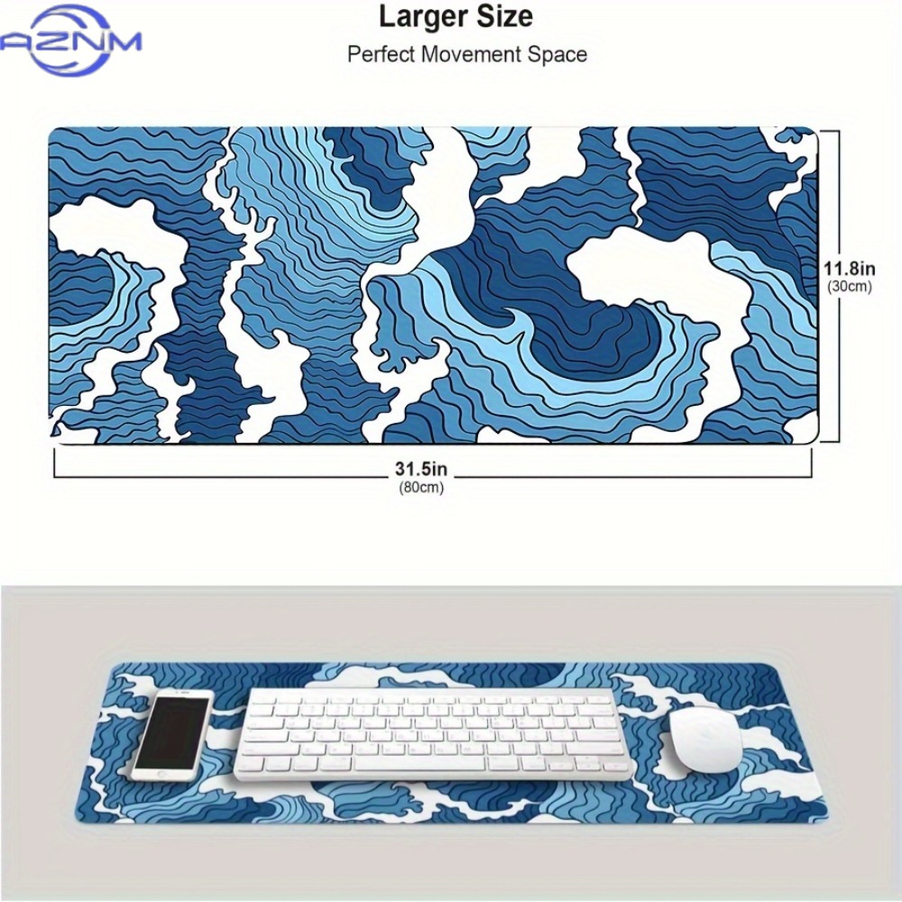 แผ่นรองเมาส์เกมมิ่งลายคลื่นสีน - Gaming Keyboard Blue บทวิจารณ์และราคา