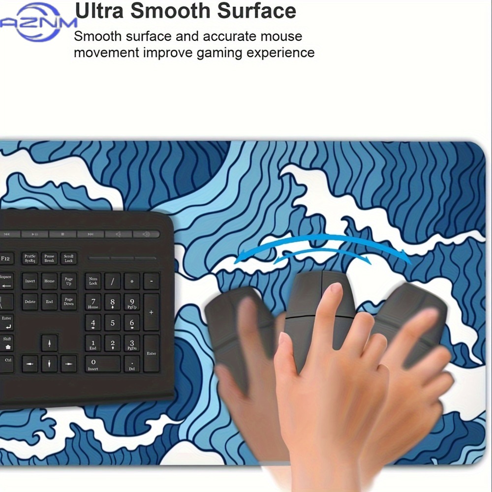 แผ่นรองเมาส์เกมมิ่งลายคลื่นสีน - Gaming Keyboard Blue บทวิจารณ์และราคา
