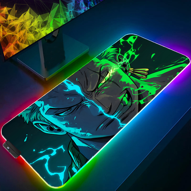 ONE PIECE Zoro Mouse Pad RGB อ - Gaming Keyboard Backlit บทวิจารณ์และราคา
