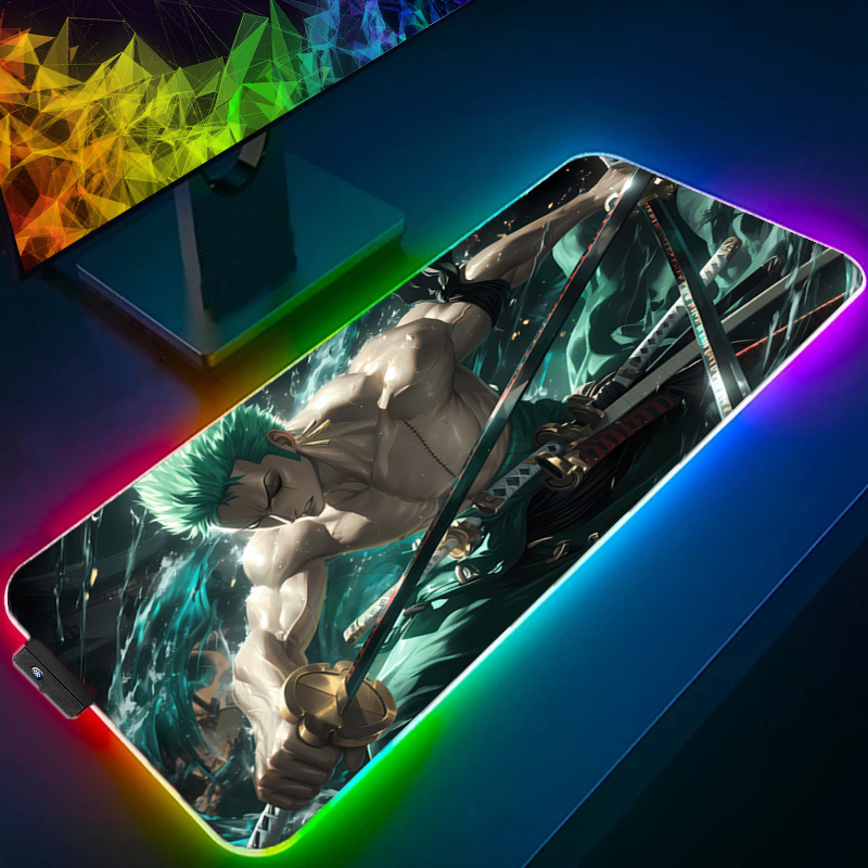 ONE PIECE Zoro Mouse Pad RGB อ - Gaming Keyboard Backlit บทวิจารณ์และราคา