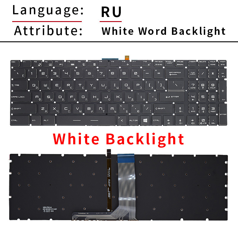 US/RU/SP/FR/TR/AR/NE คีย์บอร์ด - Gaming Keyboard Backlit บทวิจารณ์และราคา
