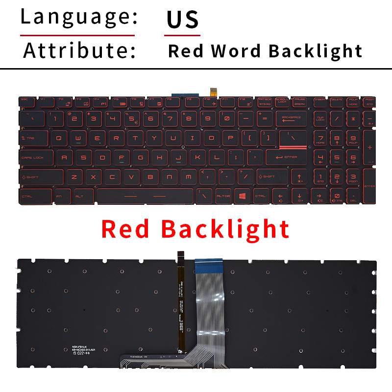 US/RU/SP/FR/TR/AR/NE คีย์บอร์ด - Gaming Keyboard Backlit บทวิจารณ์และราคา