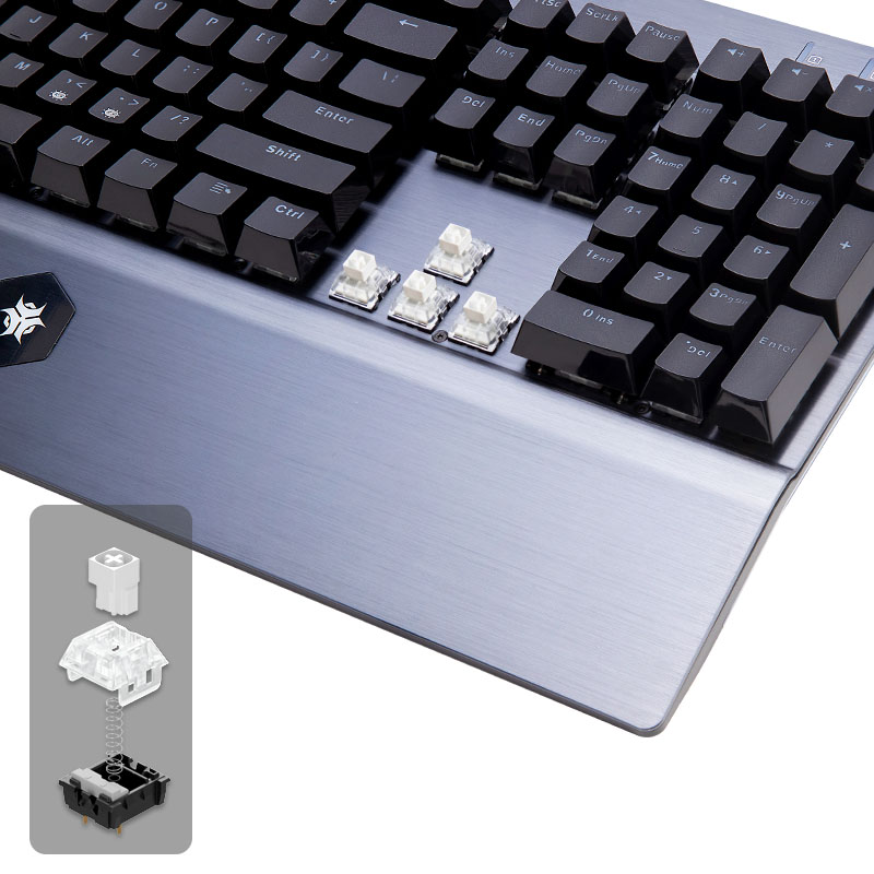 HEXGEARS GK739 ดีไซน์แบบถอดเปล - Keyboard Gaming Blue Switch บทวิจารณ์และราคา