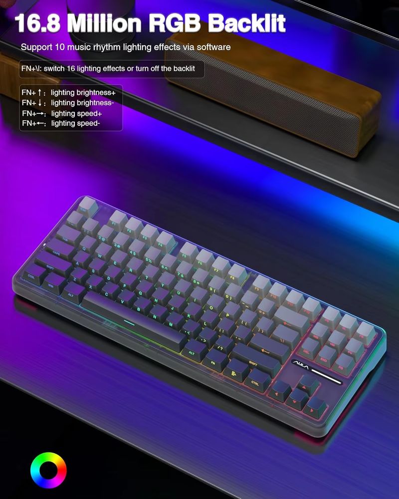 คีย์บอร์ดไร้สาย Aula F87 แบบกล - Gaming Keyboard Tkl บทวิจารณ์และราคา