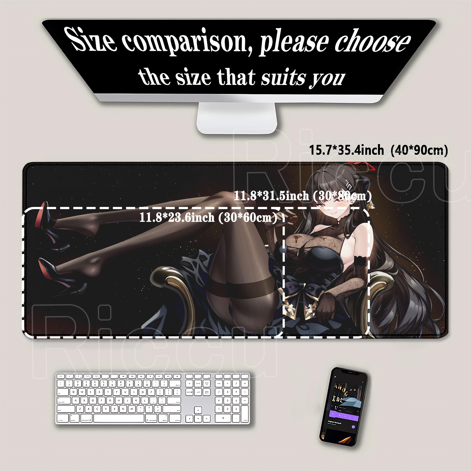 อะนิเมะสาว ซึคัตสึกิ ริโอ บลู  - Gaming Keyboard Blue บทวิจารณ์และราคา